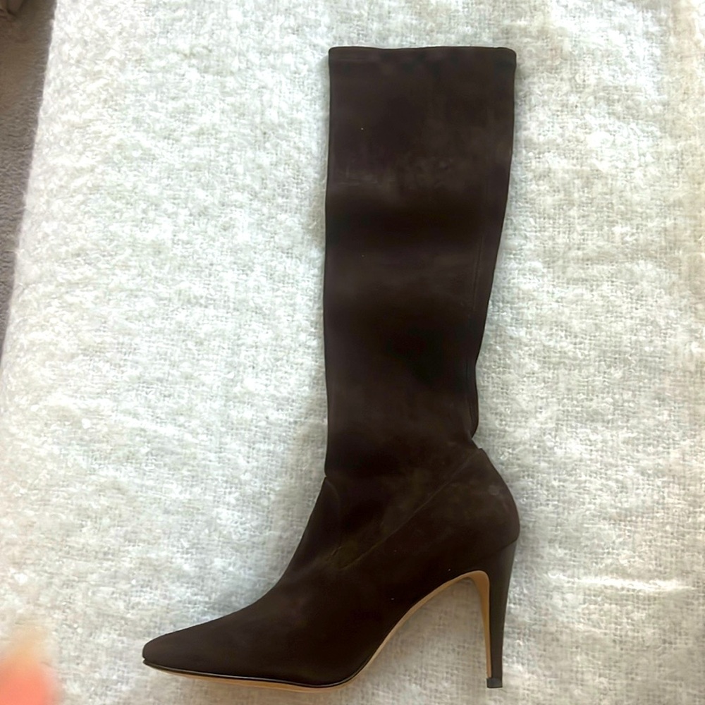 Manolo Blahnik brown suede boots sz 37